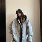 Colorful Drawcord Zip-Up Hoodie YLS1075