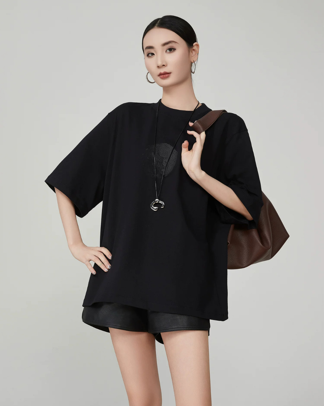 Moon Print Short Sleeve T-Shirt FER0166