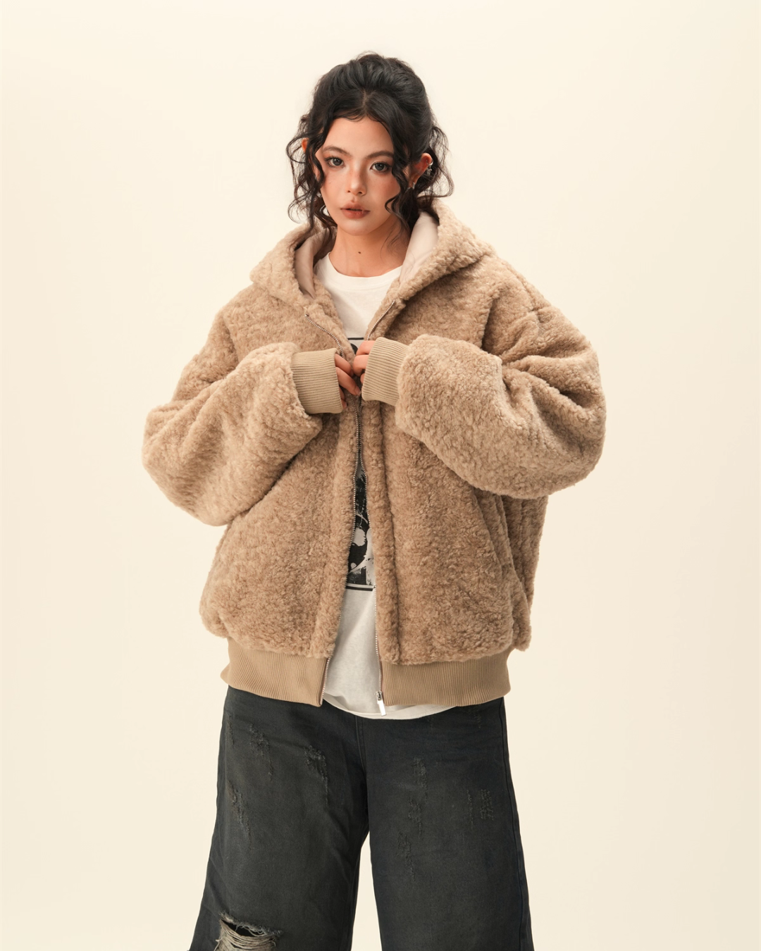 Fluffy Full Zip Hoodie BWA0010