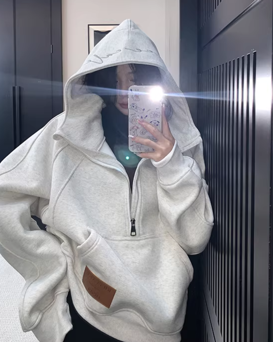 Half-Zip Sweatshirt Hoodie YLS1025