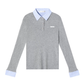 Striped Cat Ear Hoodie / Layered-Style Design Shirt ASG0076