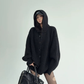 Oversized Hooded Knit Cardigan YLS1059