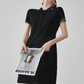Blanket Stitch Half-Zip Polo Dress FER0201