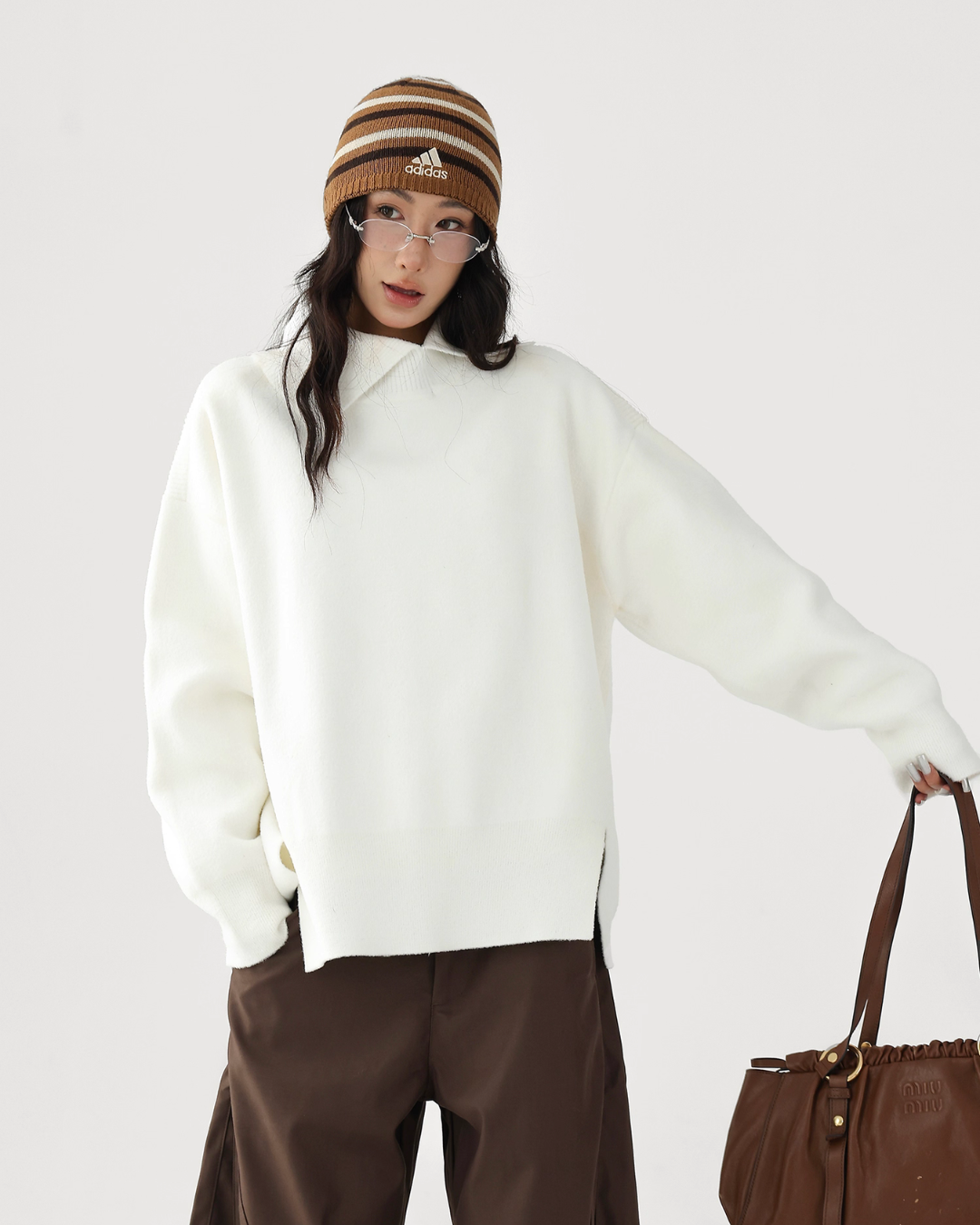 Retro Split Pullover Knit ACS0303