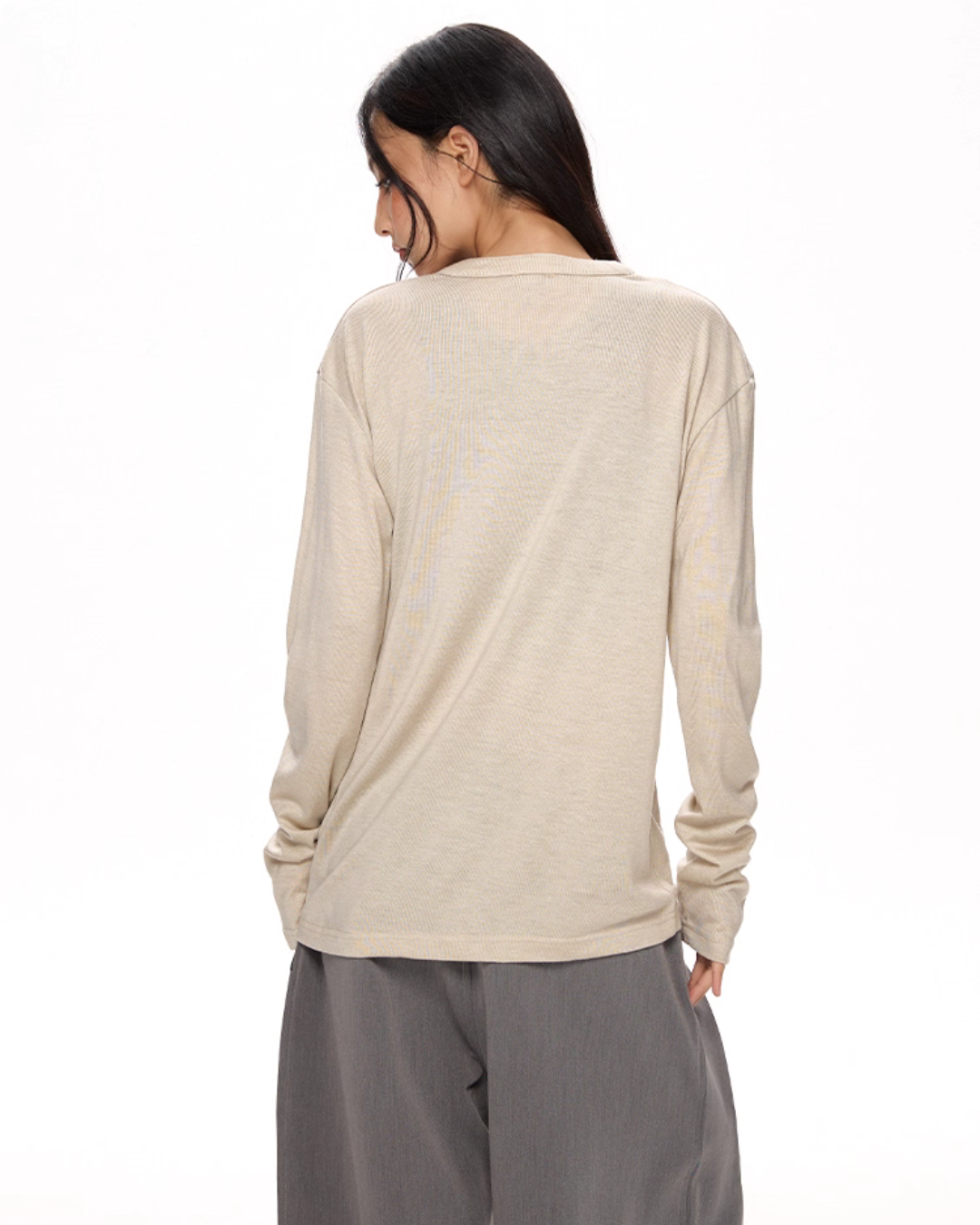 Half Button Loose Long Sleeves VAT0015