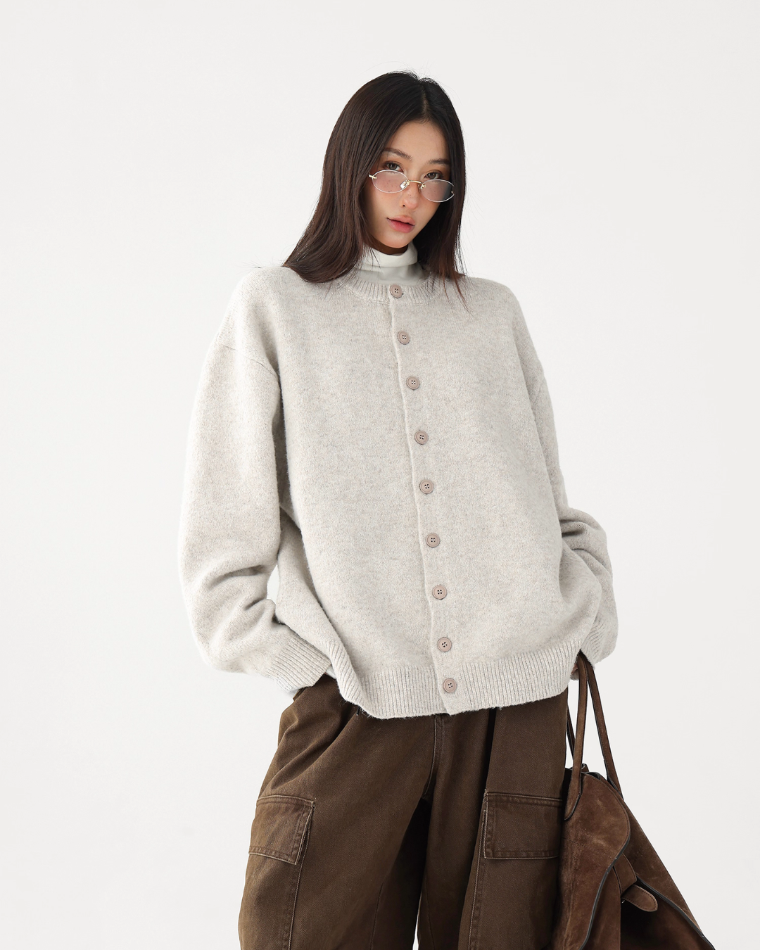 Round-Neck Knit Cardigan ACS0313