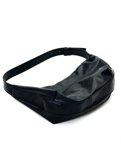 Leather Capacity Black Bag MAD0001