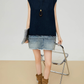 Denim Docking Design Sleeveless Dress FER0354