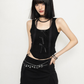 Black Sweet Sleeveless Vest ZRS0036