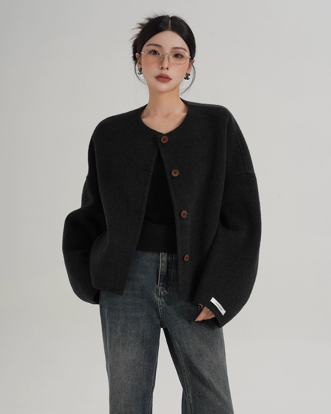 Crew Neck Knit Cardigan SRS0369