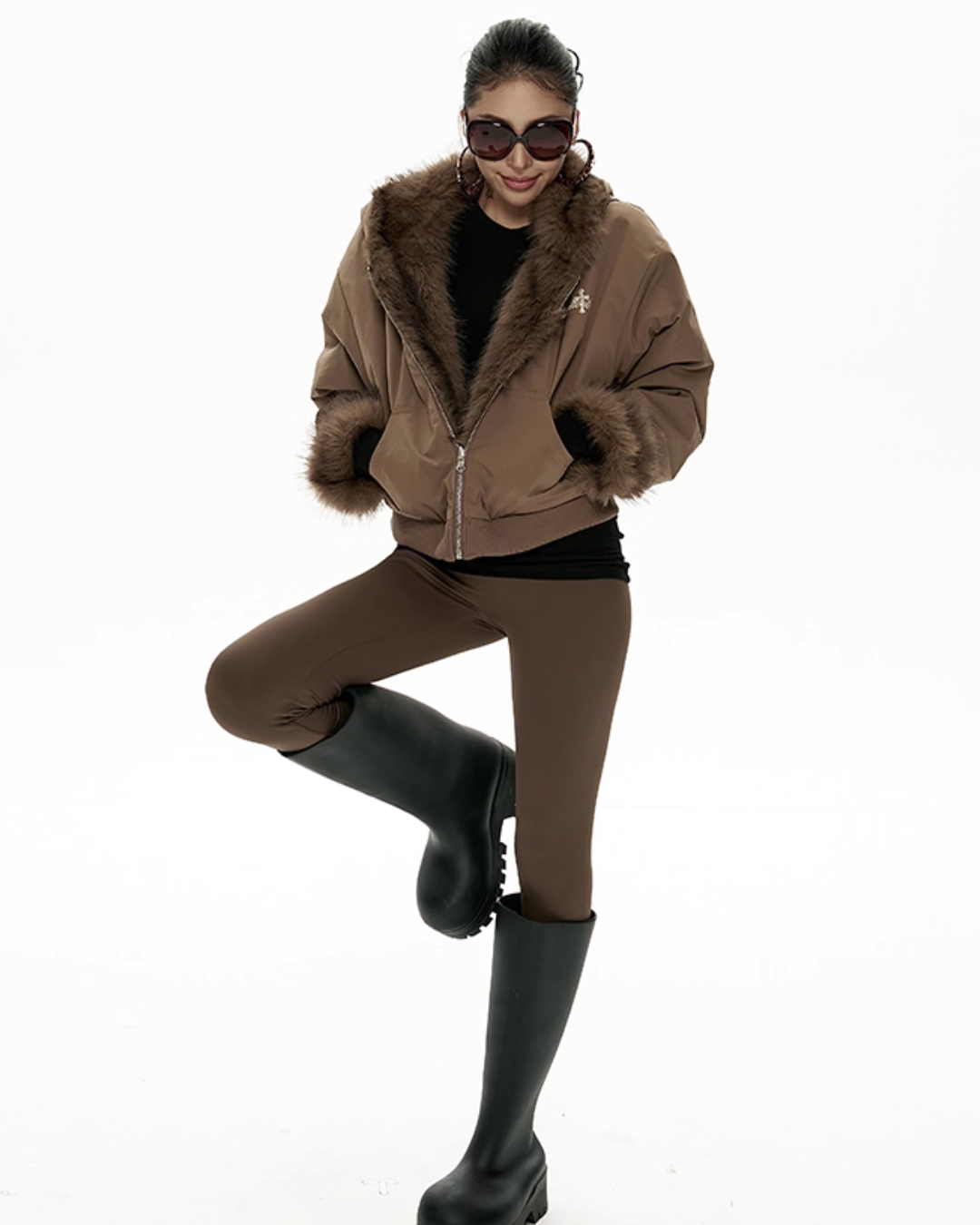 Big Hood Fur Coat ZRS0087