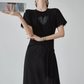 Heart Bijou Sleeve Lace Long Dress FER0162