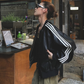 Striped Biker Leather Jacket  WWP0011