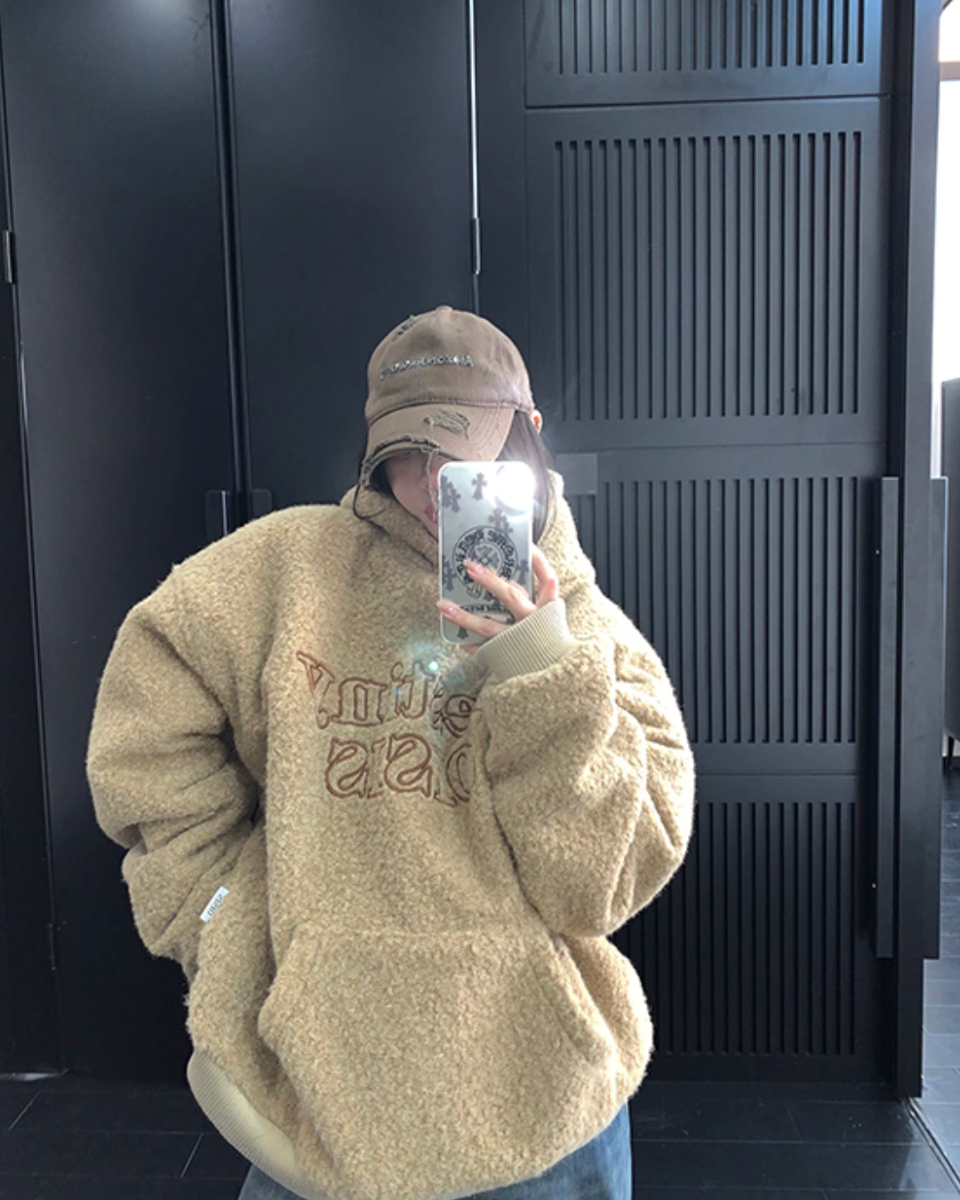 Retro Tweed Pullover Hoodie YLS1013