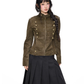 Double-Breasted Stand Collar Jacket EZK0111