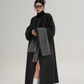 Collarless Coat with Checkered Scarf SRS0405
