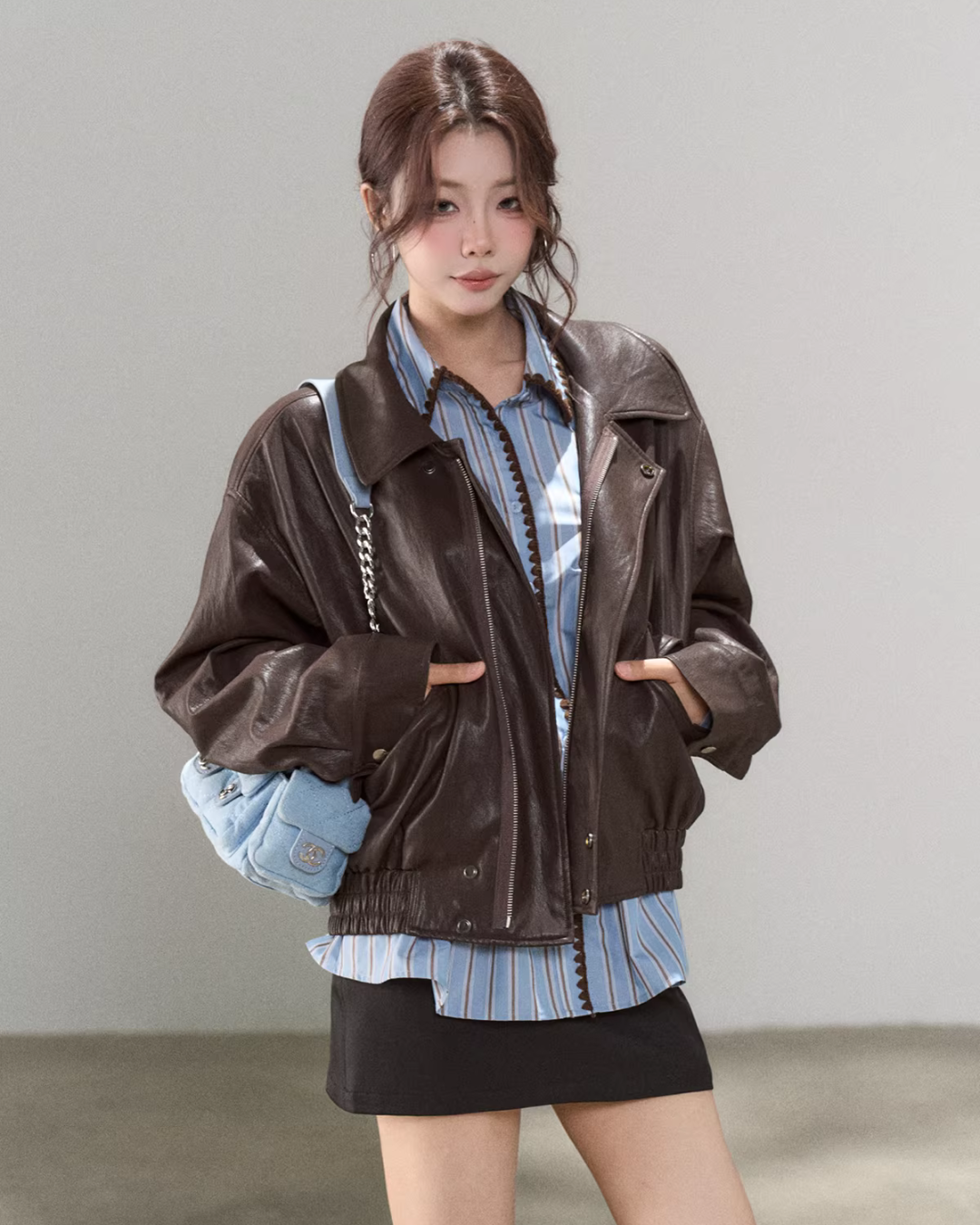 Brown High-End Leather Jacket WDB0014