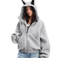 Ear Design Studded Hoodie BGS0022