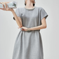 Waist Gather Sweatshirt Mini Dress FER0275
