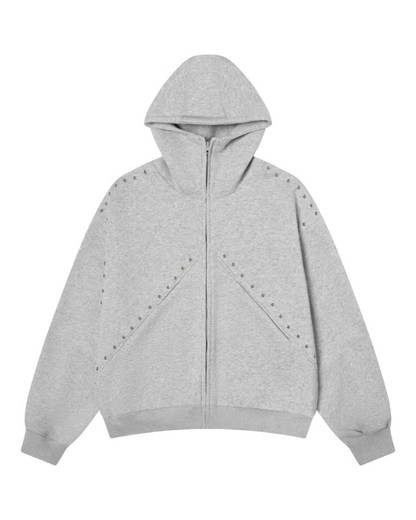 Ear Hood Long Sleeve Zip Hoodie BLB0031