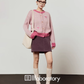 Heart Logo Knit Top / Purple Mini Skirt LLA0628