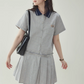 Checked Pleated Mini Dress AMU0003