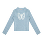 Butterfly Rib Knit Tops ZZF0351