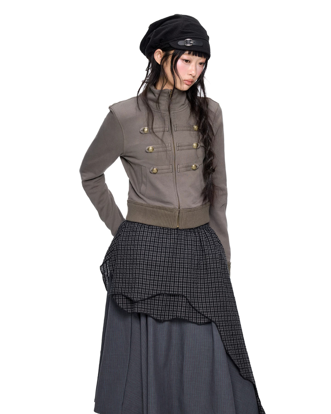 Napoleon Double-Breasted Stand Collar Jacket EZK0106