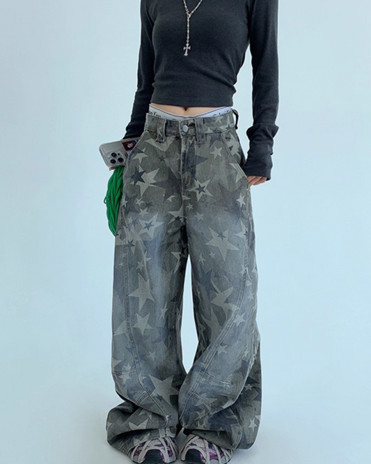 Star Vintage Wide Denim Pants YLS0925