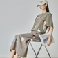 Swimmer Print Short-Sleeve T-Shirt / Long Skirt FER0286