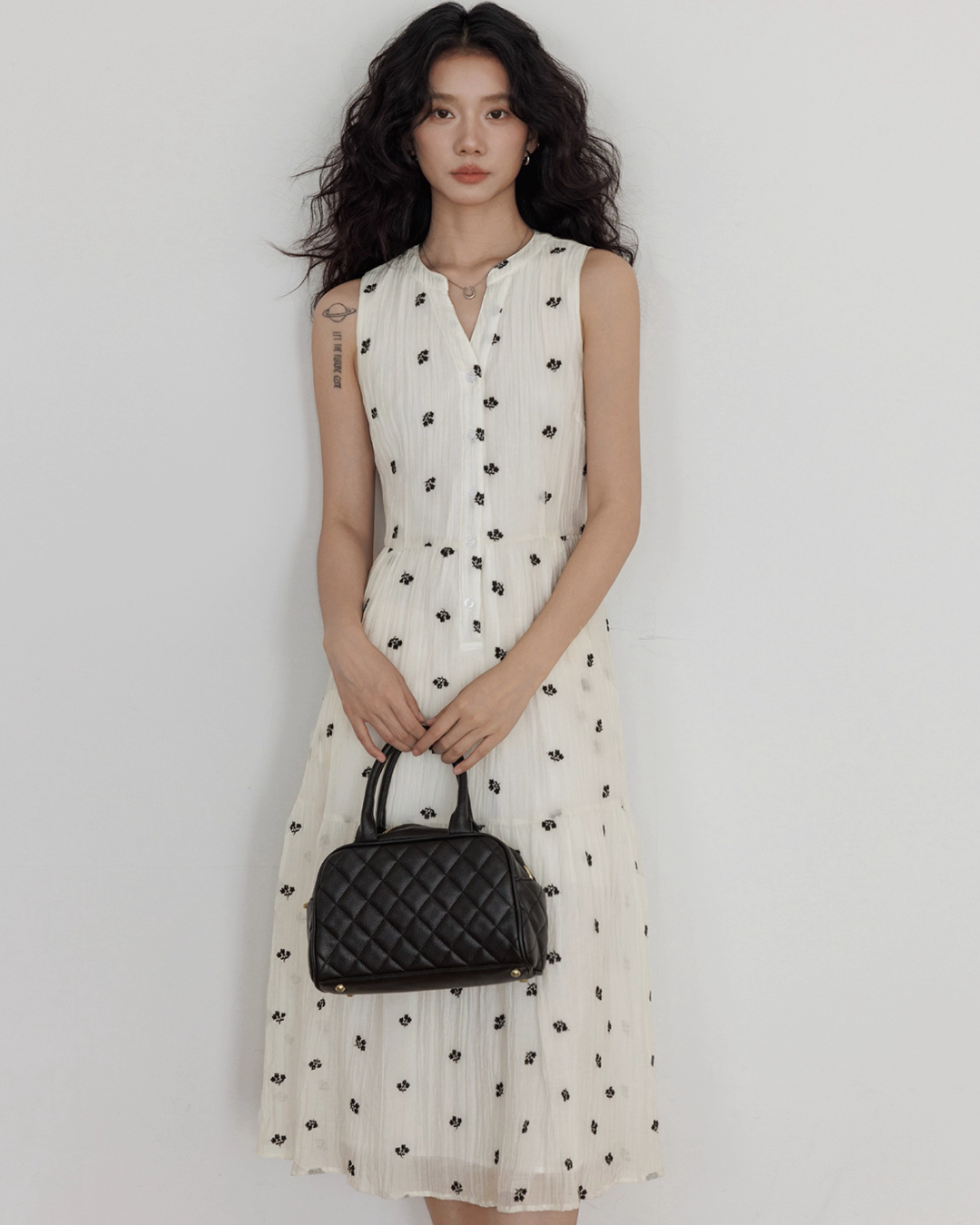 V-Neck Sleeveless Long Dress VAS0129