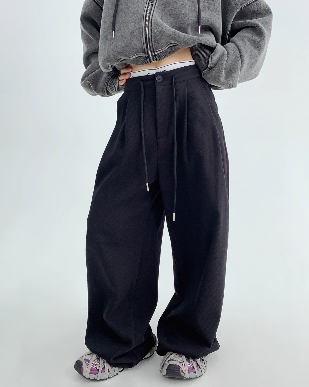 Waist Elastic Wide Pants YLS0452