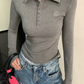 Half-Button Slim Top YLS1052