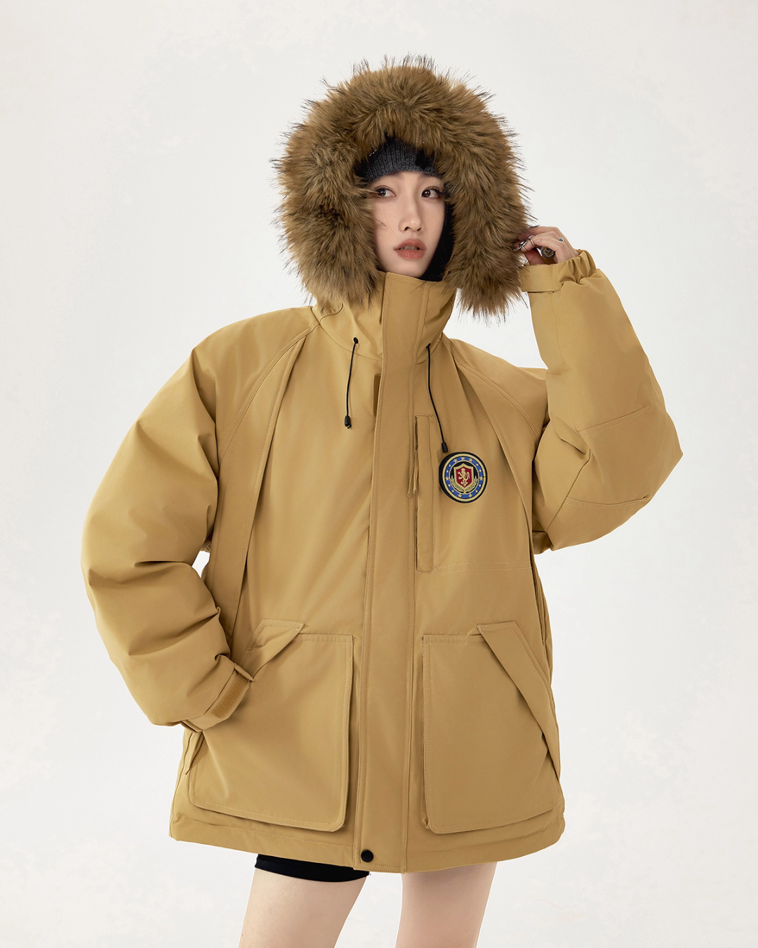 Fur Hood Down Jacket ICM0109