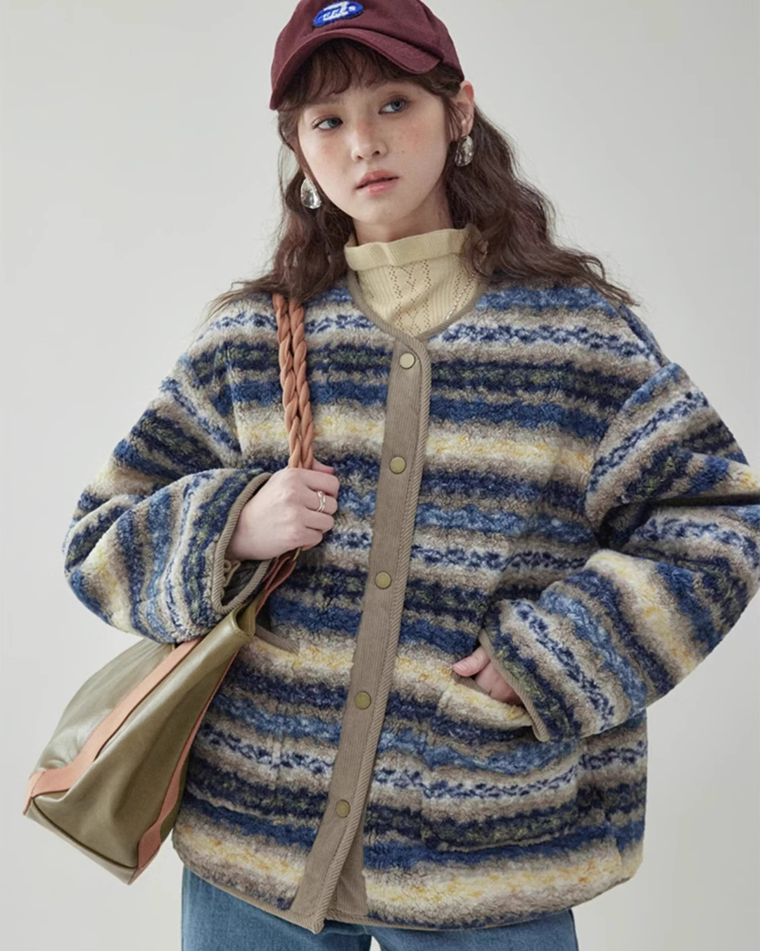 Ethnic Pattern Knit Jacket AMU0044