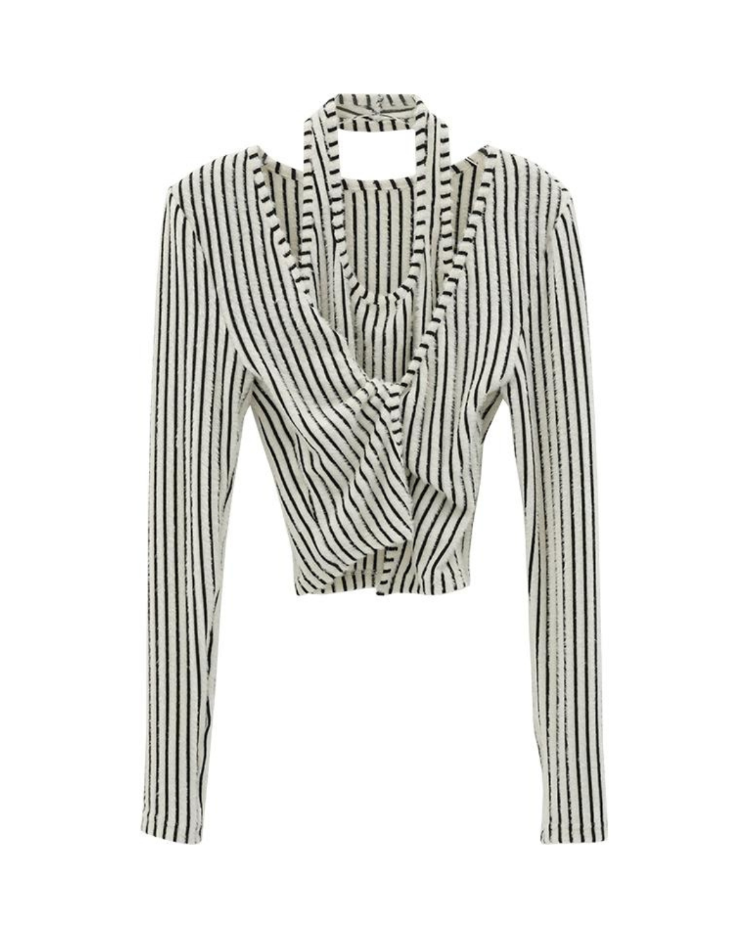 Halter Neck Striped Knit SRS0120