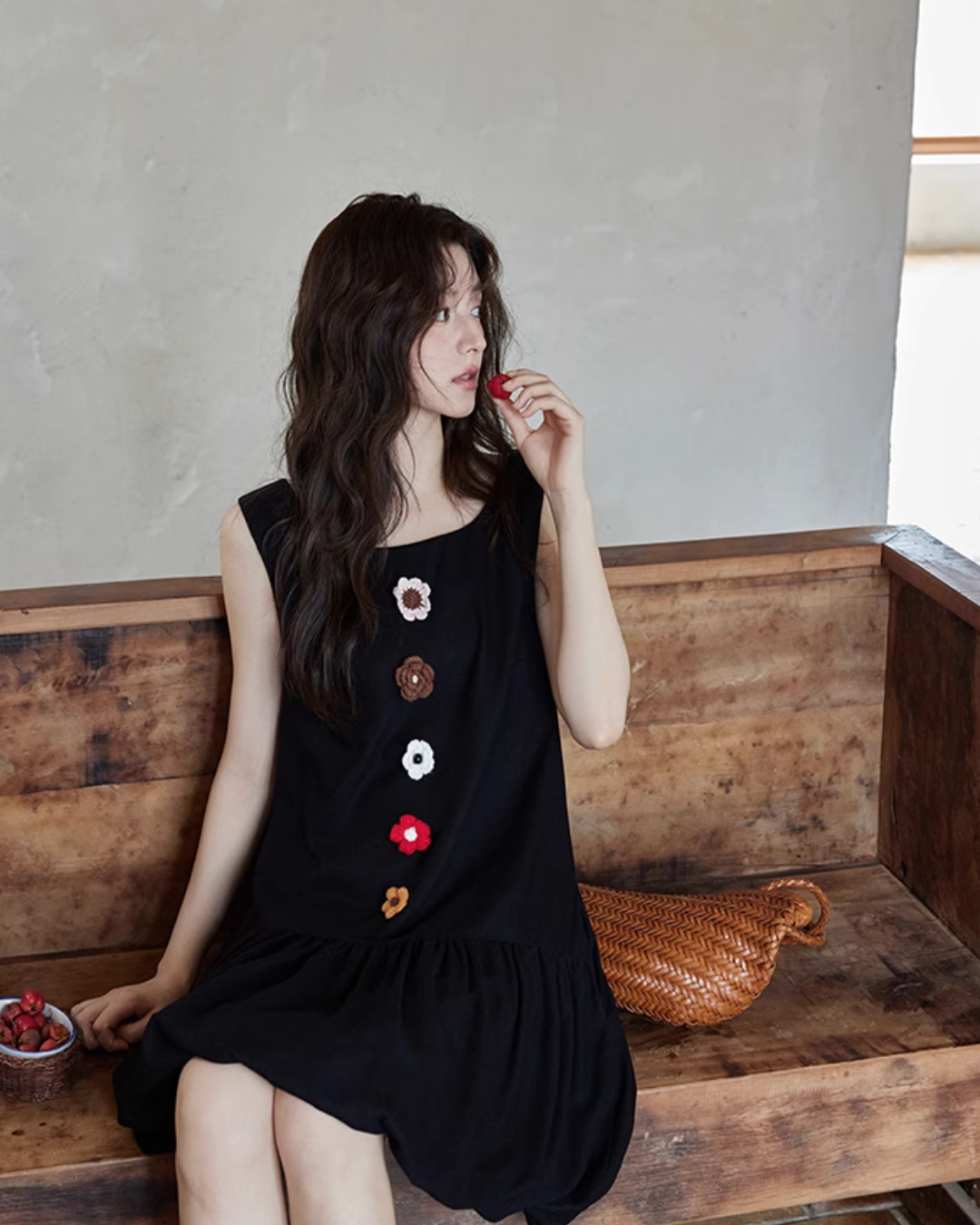Flower Motif Balloon Dress SMS0011