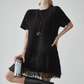 Pleated Docking Mini Dress FER0238