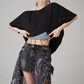 Lace Printed Short-Sleeve T-Shirt FER0071