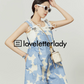 Blue & White Strap Dress LLA0095