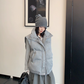 Stand Collar Cotton Down Vest YLS1012