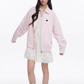 Pink Casual Polo Collar Jacket KIP0001