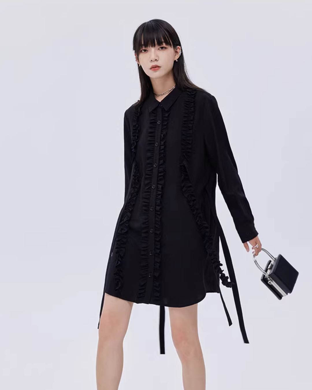 Small Frill Shirt Dress SHN0032