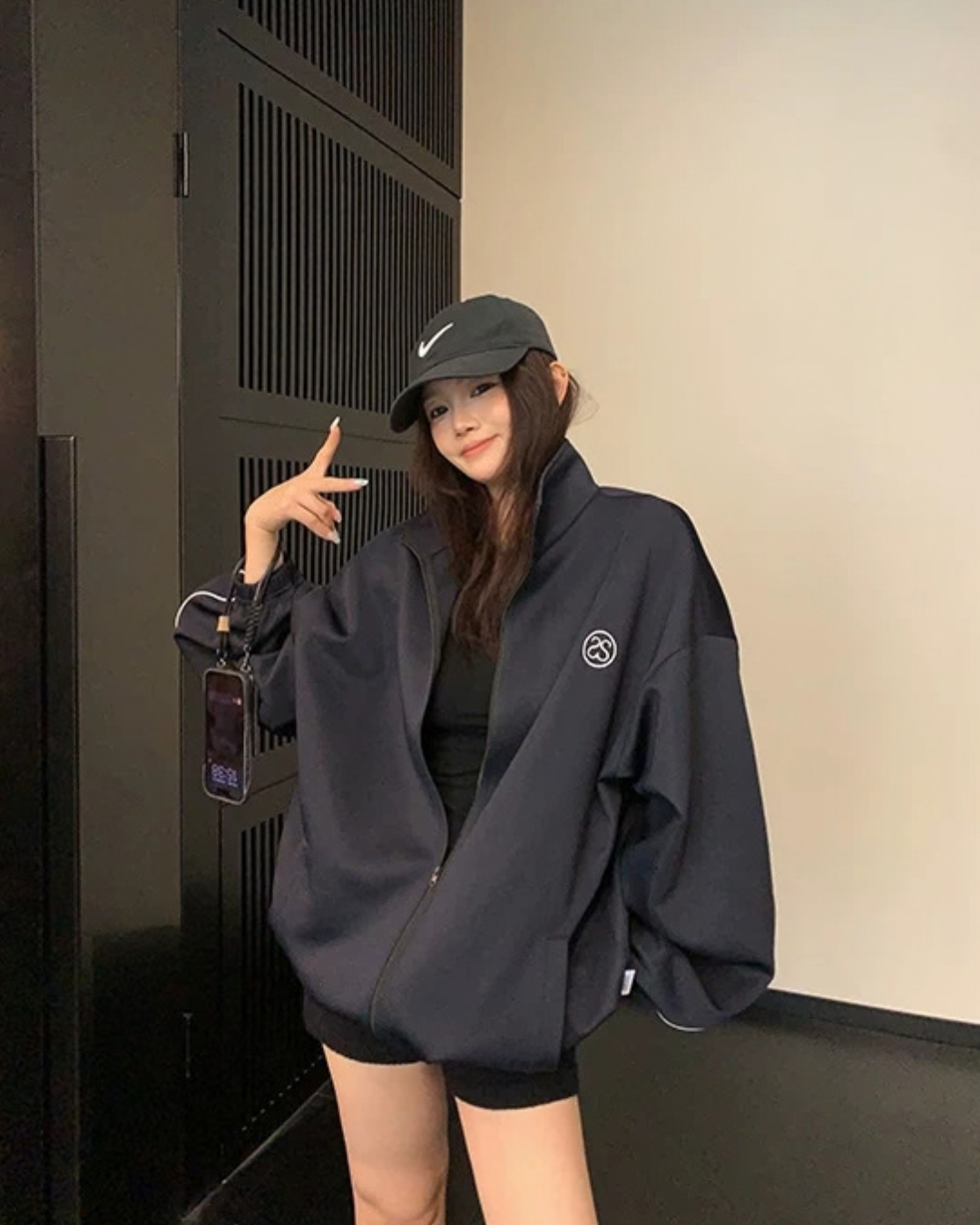 Loose-Fit Stand-Neck Jacket YLS1040