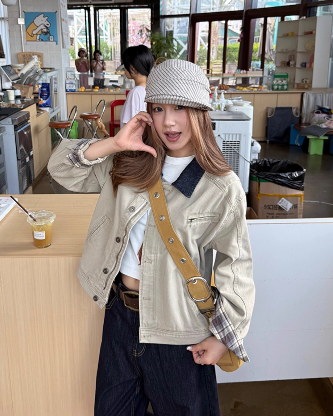 Denim Collar Work Jacket CYE0062