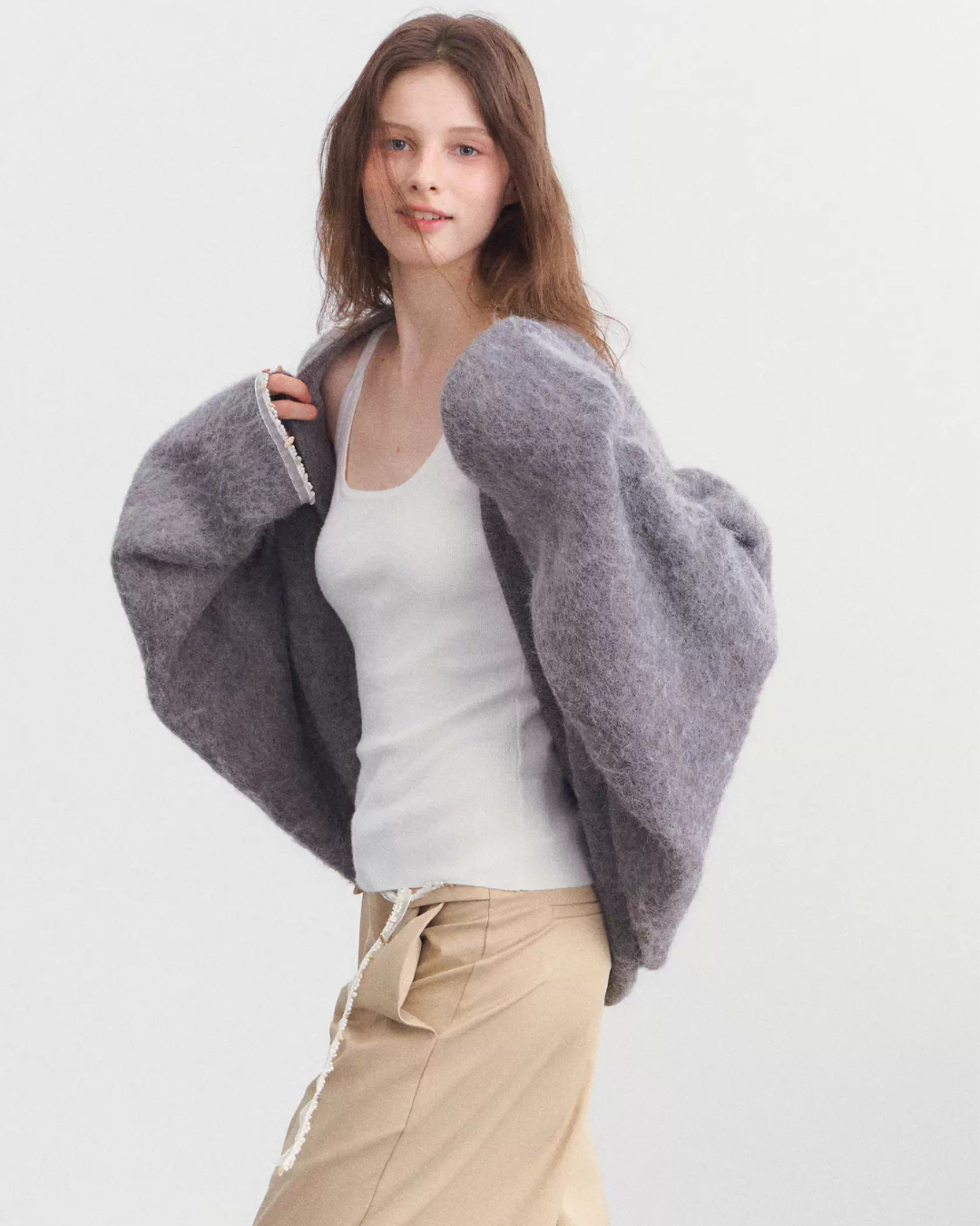 Fluffy Knit Cardigan SPY0036