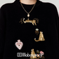 Leopard Embroidery Loose Knit LLA0600