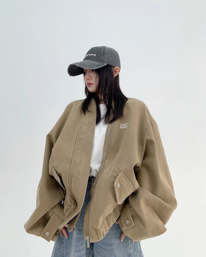 Retro Zip Up Blouson YLS0798