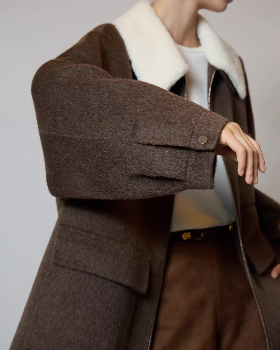 Fur Collar Suede Jacket SUY0011