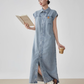 Retro Blue Denim Dress FER0108